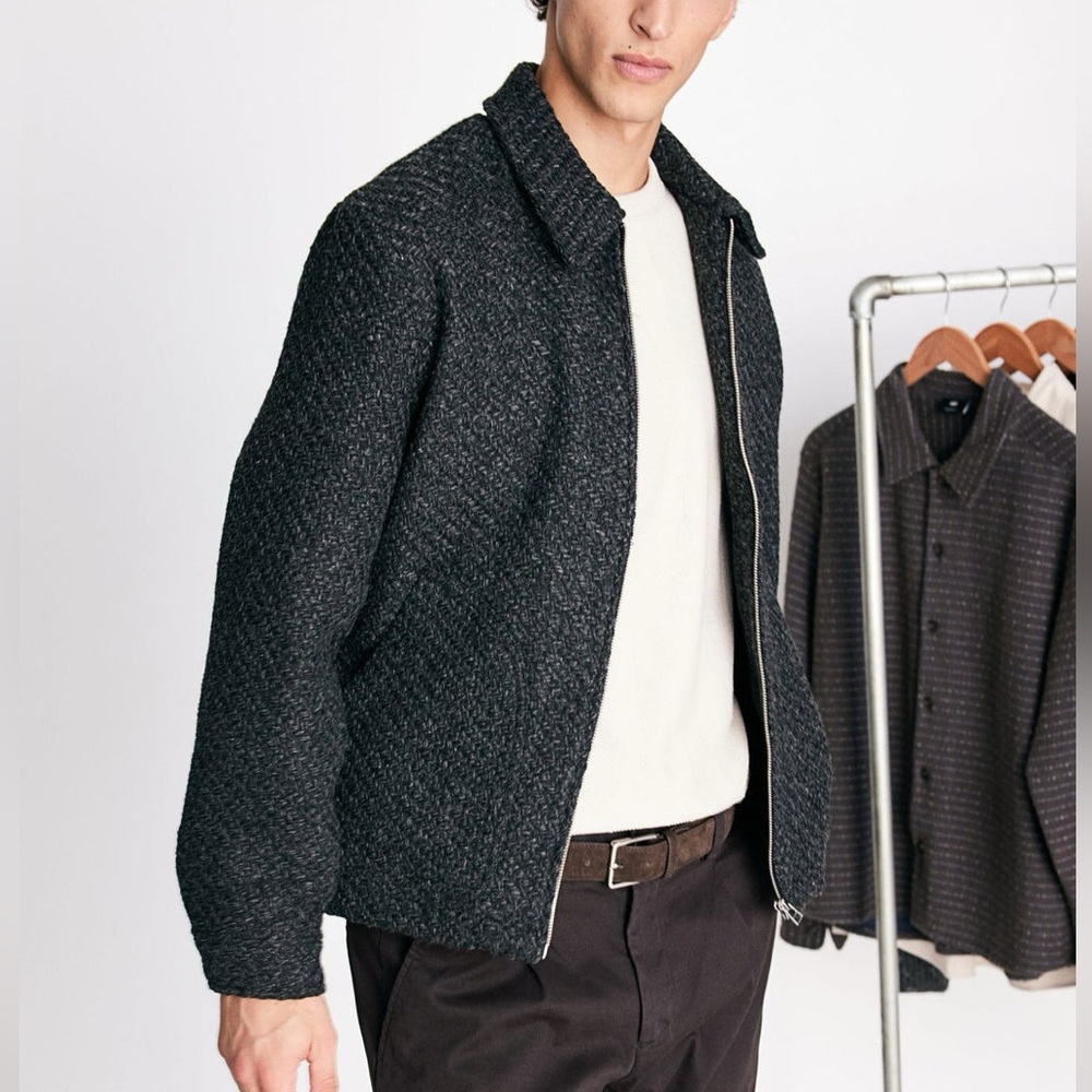 H&M REGULAR FIT TWEED OVERSHIRT jacket